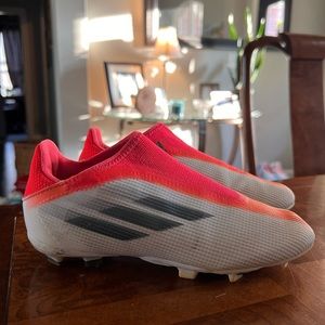 Adidas Unisex-Child X Speedflow.3 Laceless Firm Ground Soccer Shoe Size 3